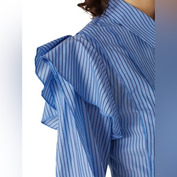Koche Collective Pinstripe Size 34 (2) Cotton Blue - Picture 3 of 7